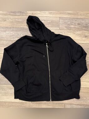 Old Navy Black Women’s Full Zip-Up Hoodie Sweatshirt